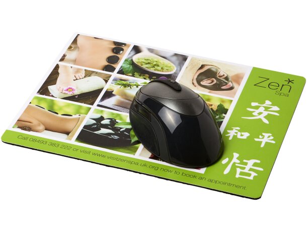 Q-Mat® Alfombrilla para ratón rectangular Negro intenso detalle 3
