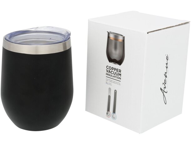 Taza térmica Corzo acero inoxidable 350ml doble pared hermética Blanco detalle 9