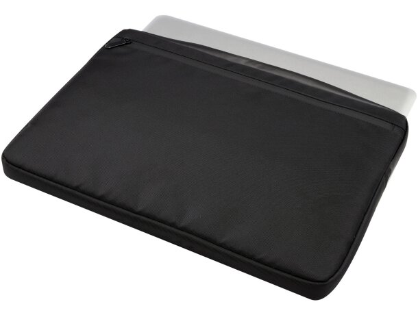 Funda portátil 15,6 pulgadas Rise en poliéster reciclado GRS Negro intenso detalle 4