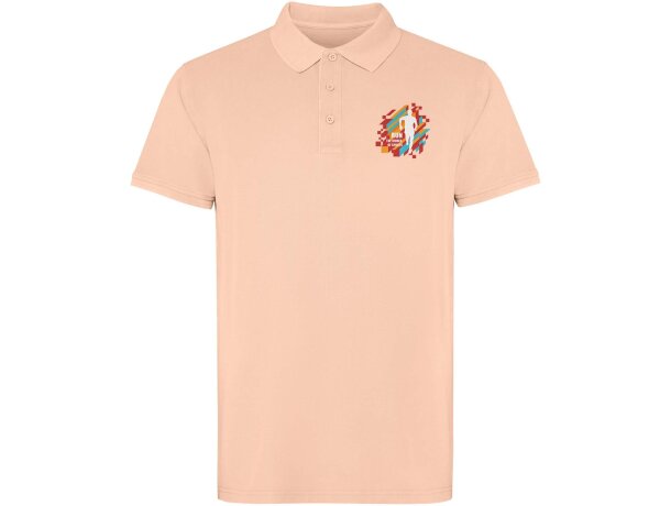 Polo manga corta unisex Cobain Roly acabado vintage detalle 1