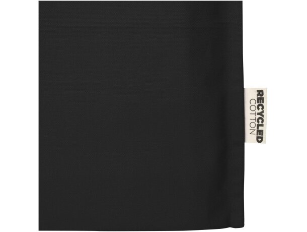 Bolsa tote algodón reciclado GRS con refuerzos Florida 14L Negro intenso detalle 9
