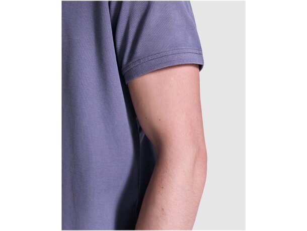 Polo manga corta unisex Cobain Roly acabado vintage detalle 4