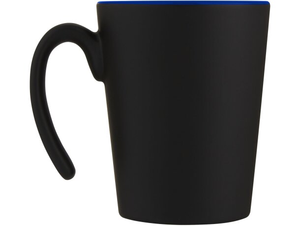 Taza de cerámica con asa Oli 360 ml personalizable Azul/negro intenso detalle 15