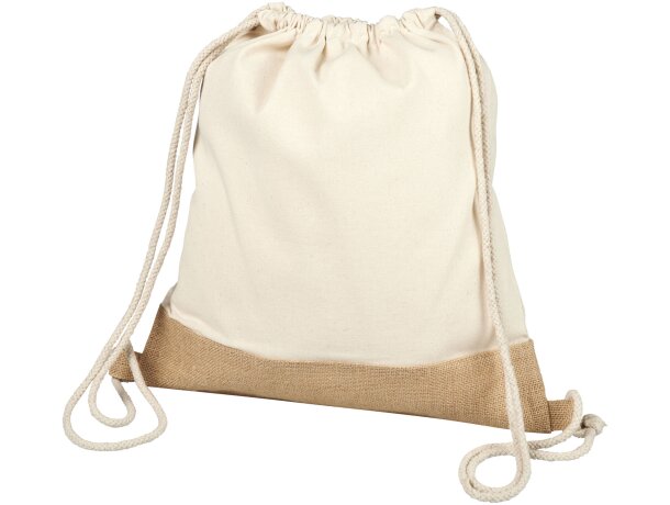 Mochila de cuerdas de yute de algodón 5L Delhi Natural/natural detalle 3