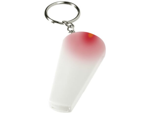 Silbato con llavero y linterna personalizada blanca Silbato con llavero y linterna personalizada blanca