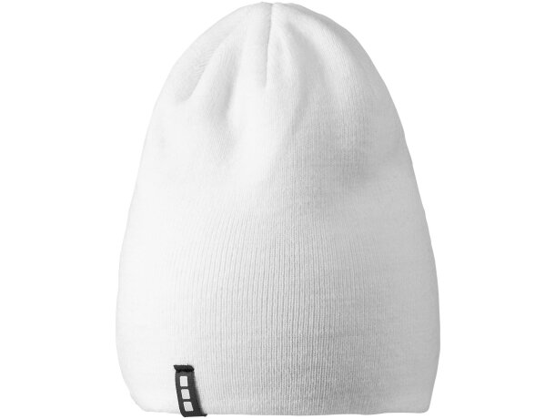 Gorro con acabado de punto colores lisos Blanco detalle 1