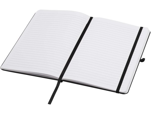 Libreta A5 Teak con tapa dura de tacto suave reciclado Negro intenso detalle 4