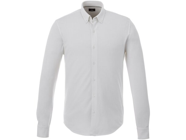 Camisa corporativa elastano 200 g/m2 Elevate Life Bigelow Blanco detalle 2