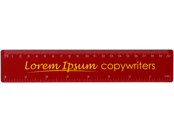 Regla de plástico flexible Rothko 20 cm doble escala Rojo detalle 19