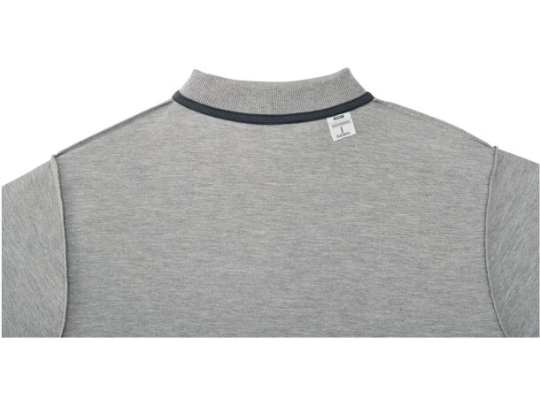 Polo de manga corta para hombre Helios Gris mezcla detalle 54