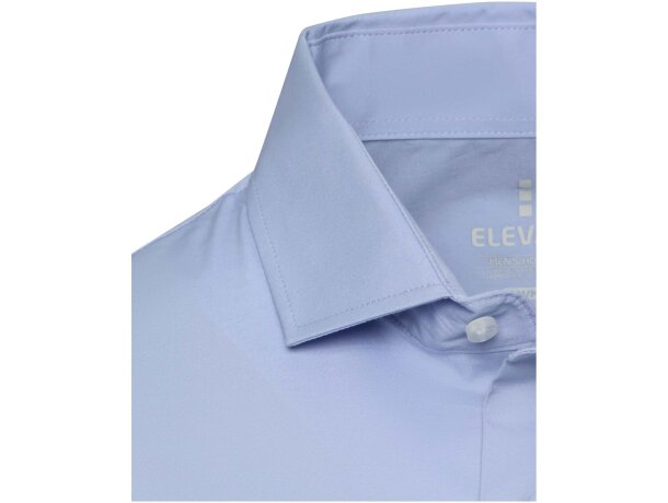 Camisa Carnelian popelina algodón BCI elástico hombre Azul claro detalle 9