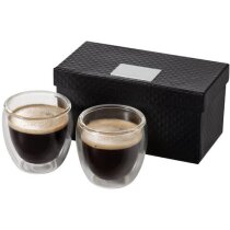 Set de dos tazas expresso personalizada transparente Set de dos tazas expresso personalizada transparente