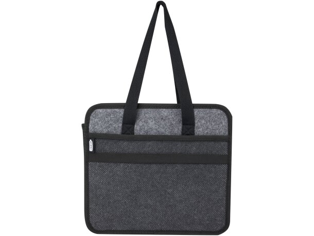 Organizador coche plegable fieltro reciclado certificado GRS Gris medio detalle 2