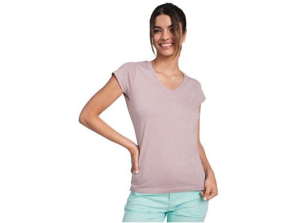 Camiseta cuello pico mujer Roly Victoria algodón 155 g/m² detalle 38