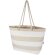 Bolsa tote de playa algodón reciclado certificado GRS Florida Natural/blanco