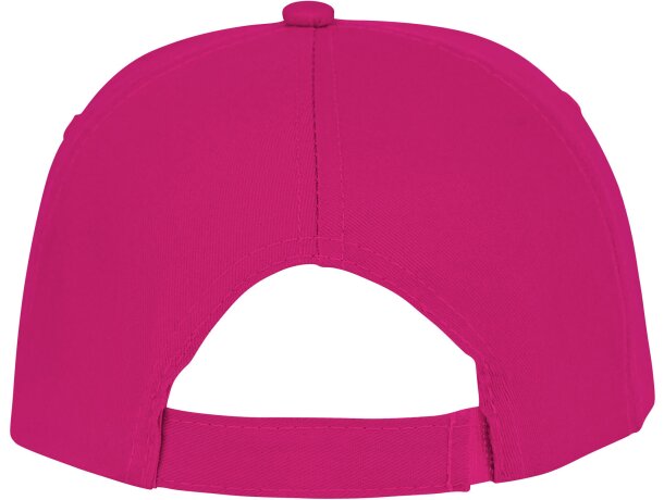 Gorra personalizable de 5 paneles con detalle de ribete Magenta detalle 3