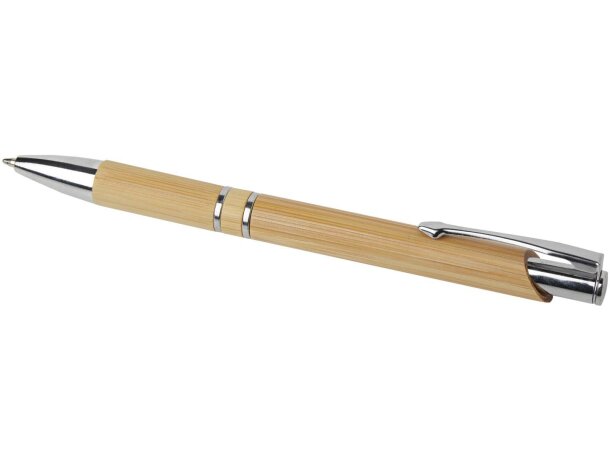 Bolígrafo de bambú Wicker certificado FSC con tinta líquida Natural detalle 4