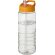 H2O Active® Treble Bidón deportivo con tapa con boquilla de 750 ml Transparente/naranja