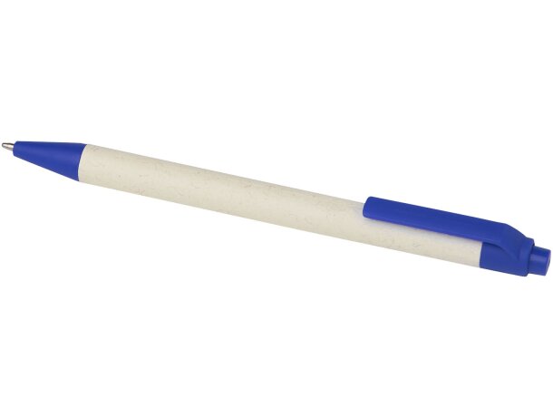 Bolígrafo Dairy Dream con cartón reciclado y plástico PLA Azul real detalle 7