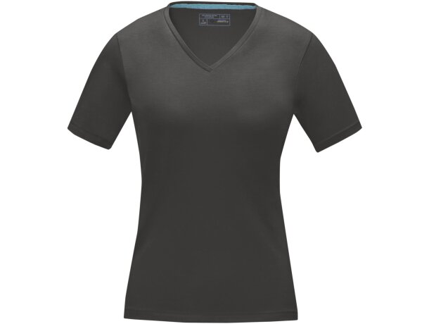 Camiseta de mujer Kawartha de alta calidad 200 gr Gris tormenta detalle 28