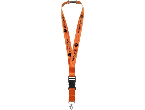 Lanyard con hebilla Naranja detalle 3