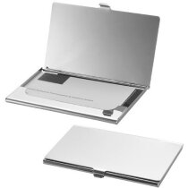 Tarjetero metálico grande personalizado plata Tarjetero metálico grande personalizado plata