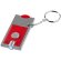 Llavero con linterna y porta moneda personalizado rojo