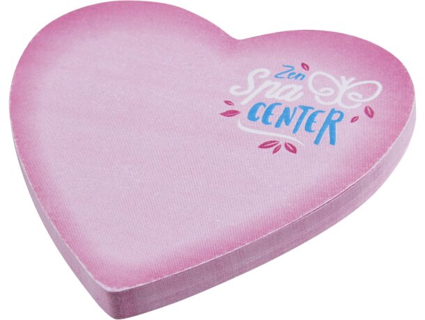 Libreta con notas adhesivas recicladas forma de corazón Blanco detalle 4