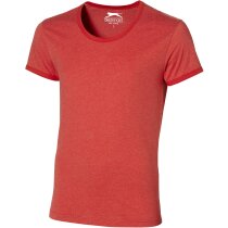 Camiseta de hombre con cuello amplio rojo claro Camiseta de hombre con cuello amplio rojo claro