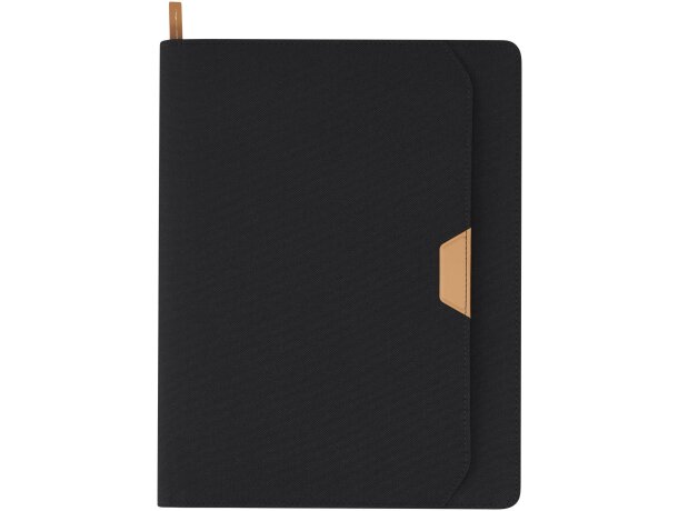 Portafolios A4 Nomumi con poliéster reciclado y papel FSC Negro intenso detalle 14