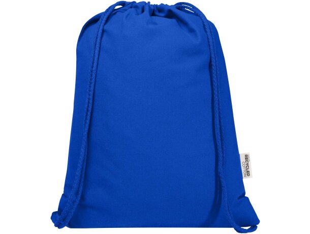 Bolsa con cuerdas Peru Blend de algodón reciclado GRS 5L Azul real detalle 27