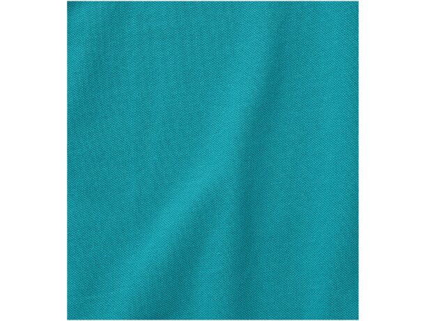 Polo de manga corta algodón BCI 200 g/m2 Elevate Life Calgary Azul aqua detalle 48