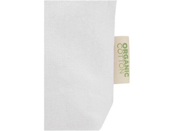 Bolsa de aseo pequeña Odisha algodón orgánico certificado OCS Blanco detalle 16