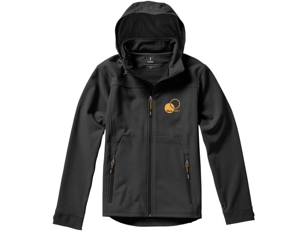 Chaqueta softshell de hombre Langley impermeable transpirable Antracita detalle 26