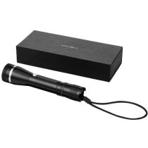 Linterna de aluminio con clip y correa personalizada negro intenso Linterna de aluminio con clip y correa personalizada negro intenso