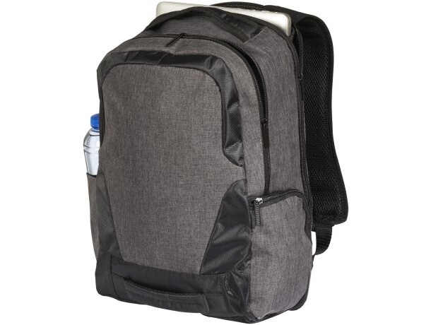 Mochila para ordenador personalizada 17 poliéster Overland Carbón detalle 4