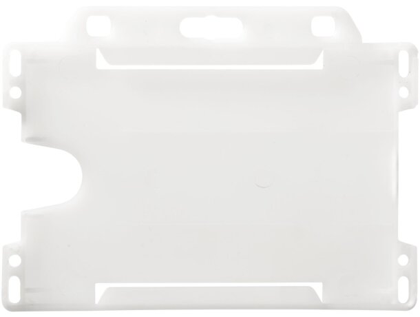 Porta credencial original de formato horizontal pp Transparente escarchado detalle 14
