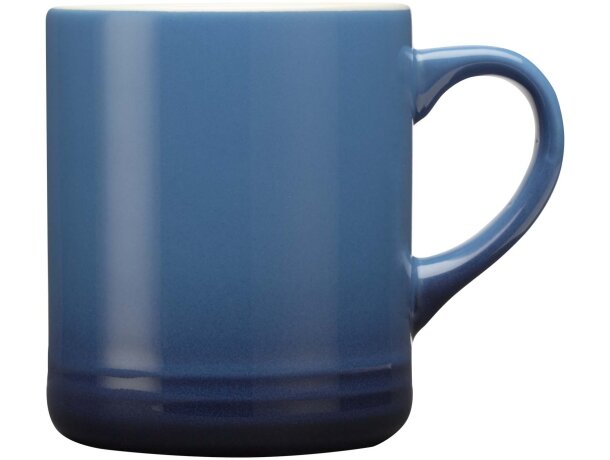 Taza cerámica Laguna 330ml con efecto degradado brillante Azul real detalle 11