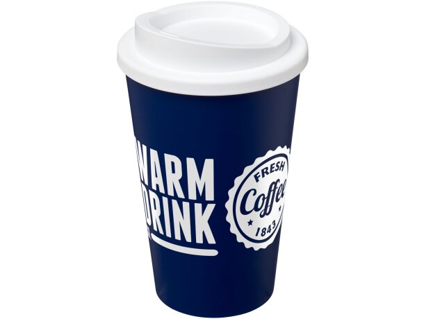 Vaso térmico Americano 350 ml con aislamiento de doble pared Azul/blanco detalle 49