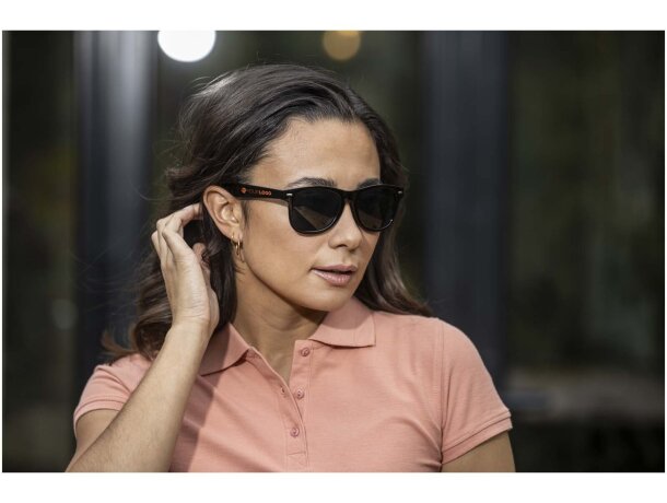 Gafas de sol Sun Ray en plástico reciclado con lentes UV400 Rojo detalle 12