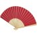 Abanico Carmen de bambú y papel plegable para eventos Rojo