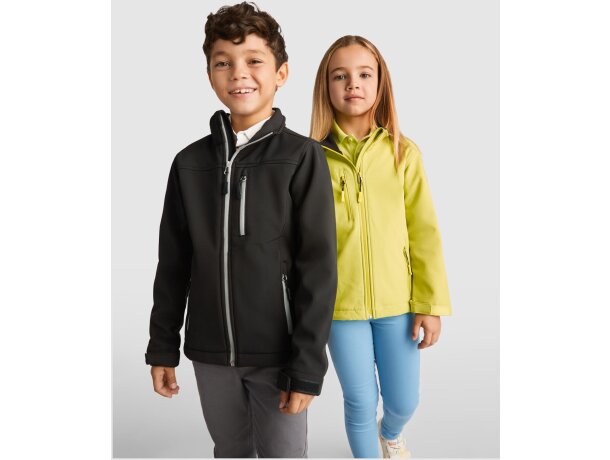 Chaqueta softshell infantil Antartida Roly cortavientos Rojo detalle 5