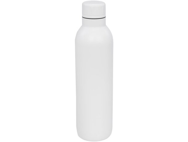 Botella termo con logo con tapa de rosca en acero inoxidable Thor Blanco detalle 20