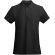 Polo mujer algodón orgánico Prince manga corta entallado Roly Negro intenso