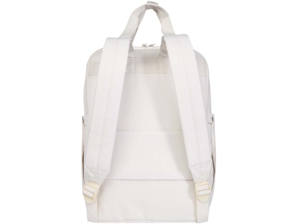 Mochila reciclada de viaje Trip Aware para portátil de 14 Blanco roto detalle 12