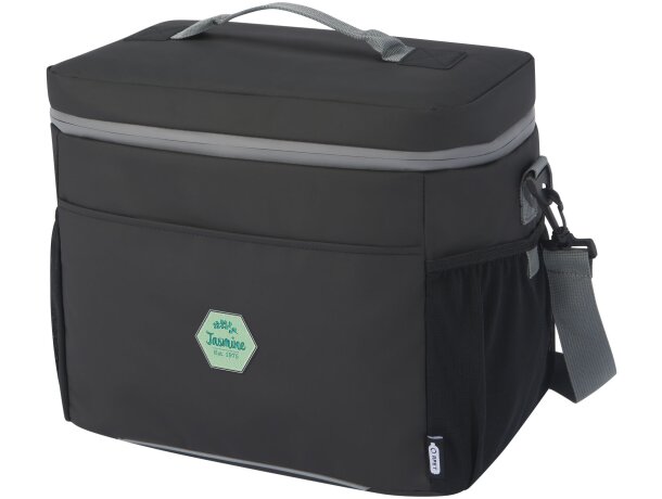 Bolsa isotérmica Aqua 22L poliéster reciclado certificado GRS Negro intenso detalle 1