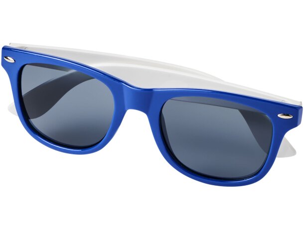 Gafas de sol de color liso Sun Ray Azul real detalle 6