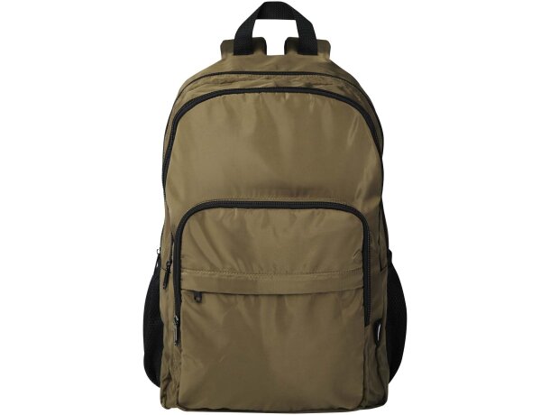 Mochila portátil 15 pulgadas Trend Plus con certificado GRS Verde bosque detalle 30