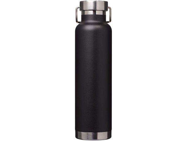 Botella Thor 650ml acero inoxidable reciclado certificado RCS Negro intenso detalle 15