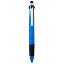 Bolígrafo de plástico con 3 tintas personalizado plata Bolígrafo de plástico con 3 tintas personalizado plata
